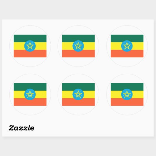 Ethiopia Ronde Sticker (Vel)