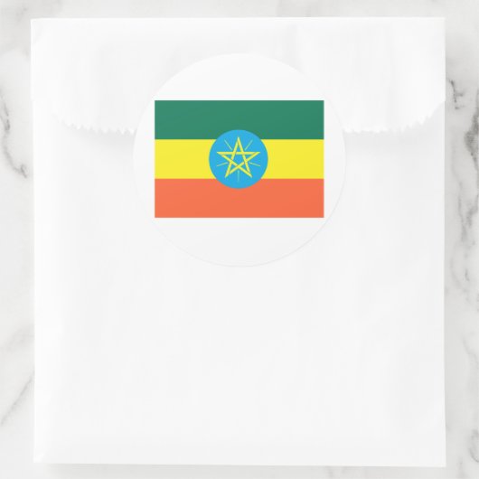 Ethiopia Ronde Sticker (Tas)
