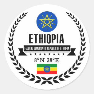 Ethiopia Ronde Sticker