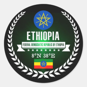 Ethiopia Ronde Sticker