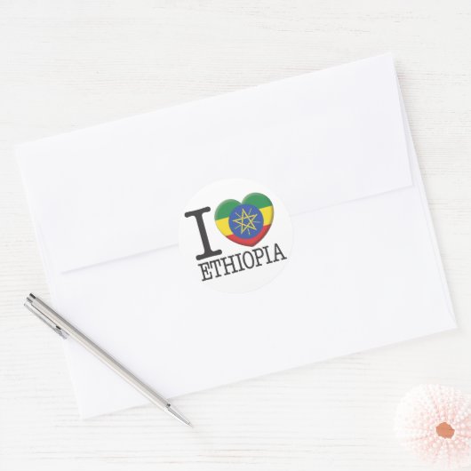 Ethiopia Ronde Sticker (Envelop)