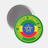 Ethiopia Round Emblem Magneet (Voorkant / Achterkant)
