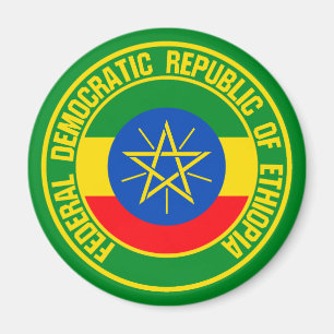 Ethiopia Round Emblem Magneet