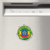 Ethiopia Round Emblem Magneet (Insitu (Vaatwasser))