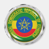 Ethiopia Round Emblem Magneet (Voorkant)
