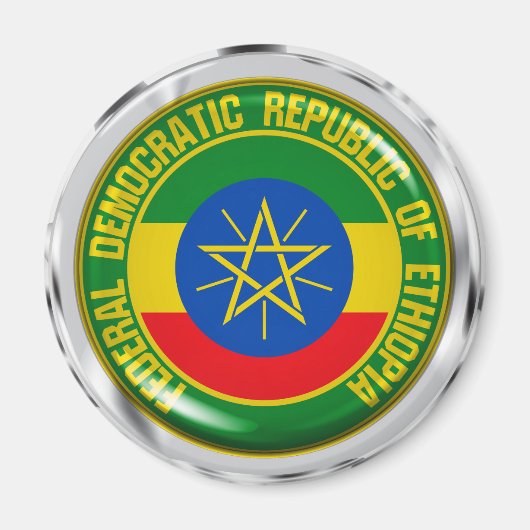 Ethiopia Round Emblem Magneet (Voorkant)