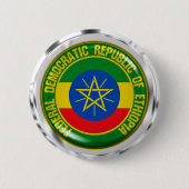 Ethiopia Round Emblem Ronde Button 5,7 Cm (Voorkant)
