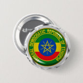 Ethiopia Round Emblem Ronde Button 5,7 Cm (Voorkant /achterkant)