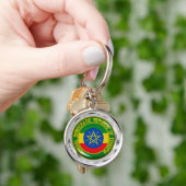 Ethiopia Round Emblem Sleutelhanger (Hand)