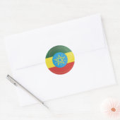 Ethiopia Round Icon Flag Ronde Sticker (Envelop)