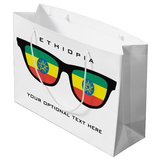 Ethiopia Shades aangepaste tekst en cadeautas voor (Achterkant Gekanteld)