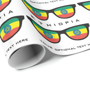 Ethiopia Shades aangepaste tekst- en kleurcadeauom Cadeaupapier
