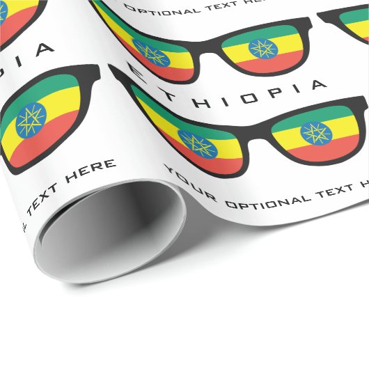 Ethiopia Shades aangepaste tekst- en kleurcadeauom Cadeaupapier (Rol Hoek)