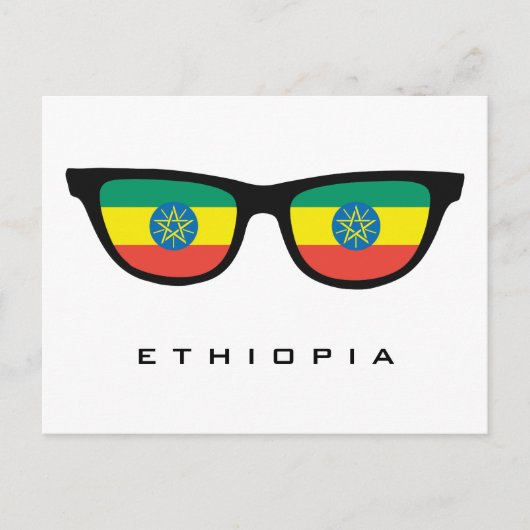 Ethiopia Shades aangepaste tekst en kleuren-briefk Briefkaart (Voorkant)