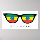 Ethiopia Shades aangepaste tekst en kleuren-poster Poster (Voorkant)