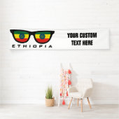 Ethiopia Shades aangepaste tekst en kleurenbanner Spandoek (Insitu)