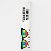 Ethiopia Shades aangepaste tekst en kleurenbanner Spandoek (Verticaal)