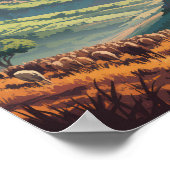 Ethiopia Shepard Herd Travel Art Vintage Poster (Hoek)