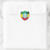 Ethiopia Silver Shield Flag Vierkante Sticker (Tas)