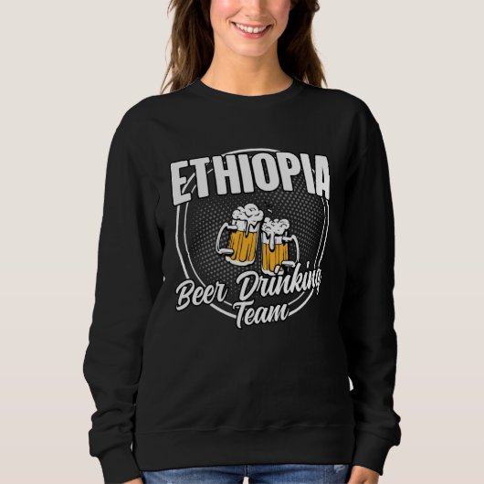 Ethiopia Squad Ale Ethiopisch Bierdrinkteam Trui (Voorkant)