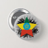 Ethiopia Star Ronde Button 5,7 Cm (Voorkant /achterkant)