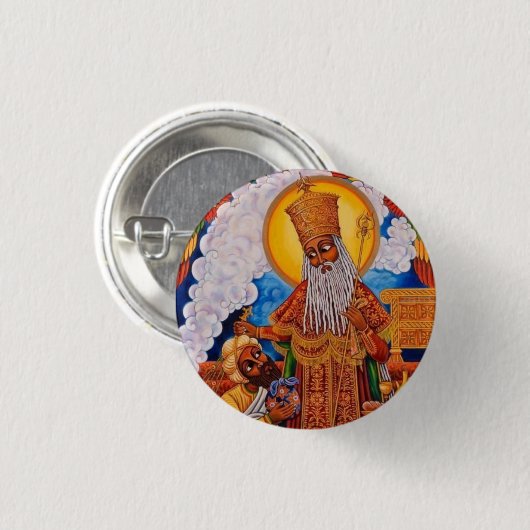 Ethiopia Trinity Relgion Jah Rasta Reggae Roots  Ronde Button 3,2 Cm (Voorkant /achterkant)