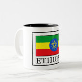 Ethiopia Tweekleurige Koffiemok (Voorkant links)