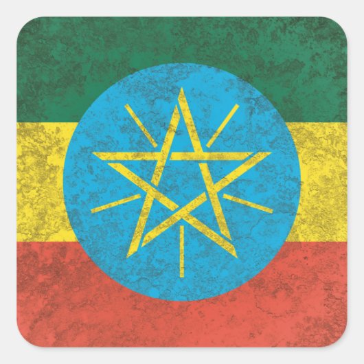 Ethiopia Vierkante Sticker (Voorkant)
