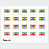 Ethiopia Vierkante Sticker (Vel)