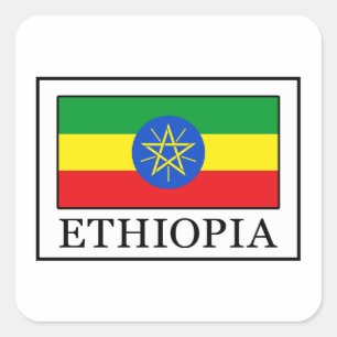 Ethiopia Vierkante Sticker