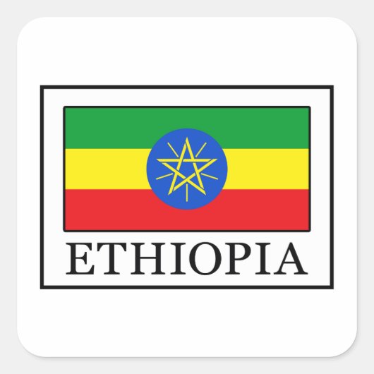 Ethiopia Vierkante Sticker (Voorkant)