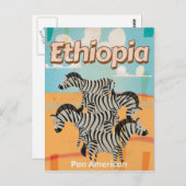 Ethiopia Vintage Travel Poster Briefkaart (Voorkant / Achterkant)