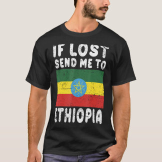 Ethiopia Vlag Souvenir Als verloren stuur me naar  T-shirt