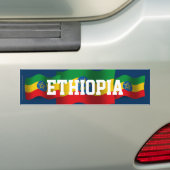 Ethiopia Waving Flag Bumpersticker (Op auto)