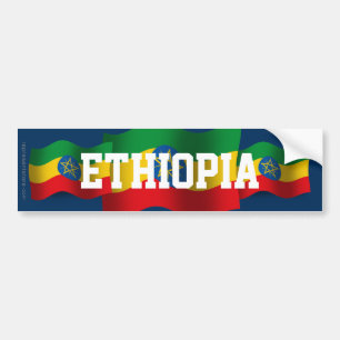 Ethiopia Waving Flag Bumpersticker