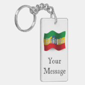 Ethiopia Waving Flag Sleutelhanger (Voorkant Links)