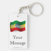 Ethiopia Waving Flag Sleutelhanger (achterkant)