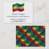 Ethiopia Waving Flag Visitekaartje (Voorkant / Achterkant)