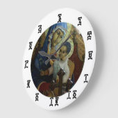 Ethiopian Black Madonna Time - Round (Large) Clock Grote Klok (Hoek)