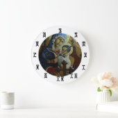 Ethiopian Black Madonna Time - Round (Large) Clock Grote Klok (Huis)