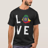 Ethiopian Habesha Love Style Short Sleeve T-shirt (Voorkant)