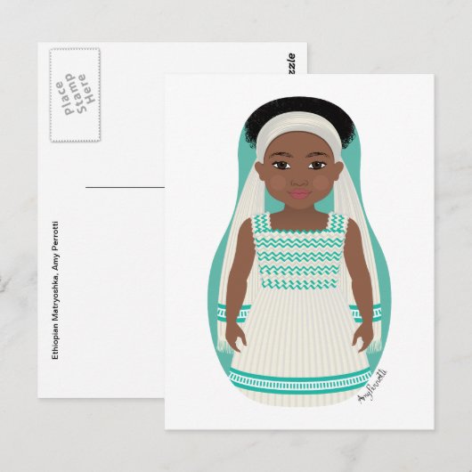 Ethiopian Matryoshka Briefkaart (Voorkant / Achterkant)