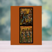 Ethiopian Nativity Icon Acryl Bord (Neutraal)