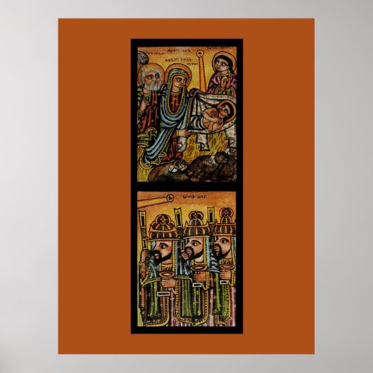 Ethiopian Nativity Icon Poster (Voorkant)