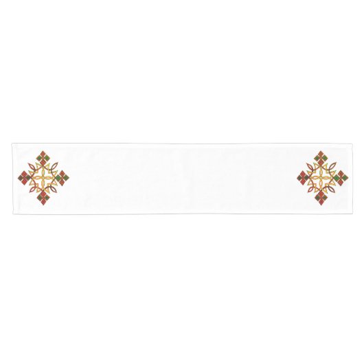Ethiopian Rootz Meskel Cross Table Runner Korte Tafelloper (Horizontaal)