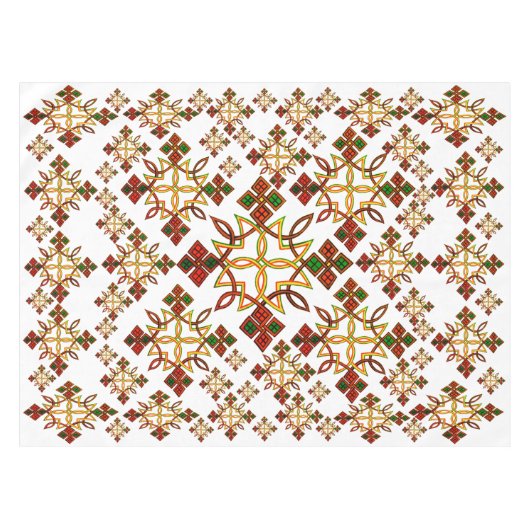 Ethiopian Rootz Meskel Cross Tablecloth Tafelkleed (Voorkant (Horizontaal))