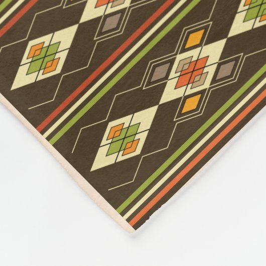 Ethiopian Tebeb Pattern Fleece Deken (Hoek)