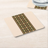 Ethiopian Tebeb Pattern Kartonnen Onderzetters (Schuin)