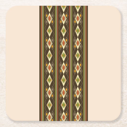 Ethiopian Tebeb Pattern Kartonnen Onderzetters (Voorkant)
