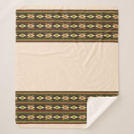 Ethiopian Tebeb Pattern Sherpa Deken